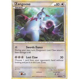 Carte Pokemon - Zangoose ( Mangriff ) - 39/95 - Call Of Legends ( L'appel Des Legendes ) - Carte Anglaise -