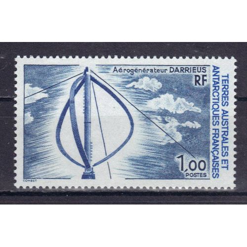 Terres Australes Et Antarctiques Francaises 1988 (Taaf) : Source D'énergie Nouvelle : Aérogénérateur Darrieus - Timbre 1 F. Lmulticolore Neuf **