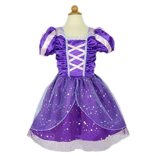 Costume Enfant Violet Personnage Princesse Raiponce Long Cheveux Blonds Convention Soirée Sortie Adulte Enfant Qualité Cosplay Déguisement Boutique Black Sugar Lolita Punk Gothique