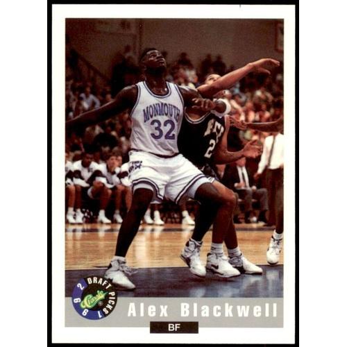 80 Alex Blackwell - Monmouth Hawks - Carte Nba 1992 Classic Draft Picks Basketball