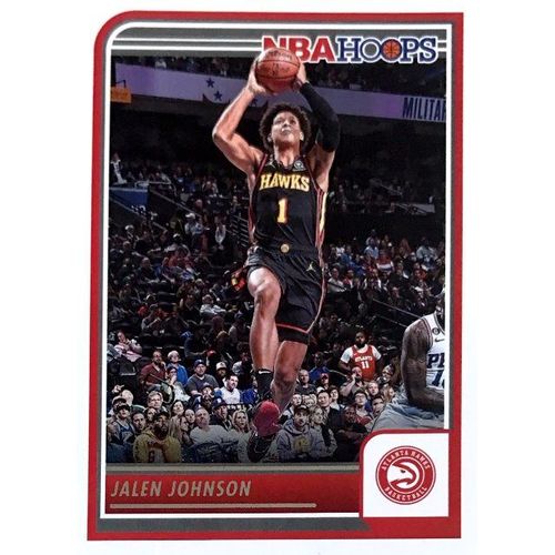 94 Jalen Johnson - Atlanta Hawks - Carte Panini 2023-2024 Nba Hoops Base Cards