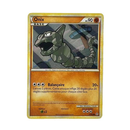 Carte Pokémon Onix | 90pv 57/95 Année 2010 Fr