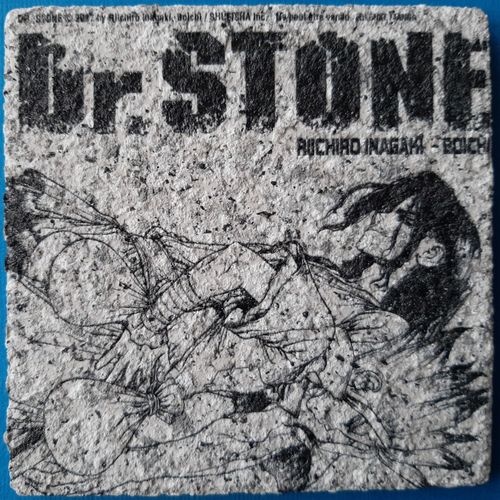 Dessous De Verre En Pierre Du Manga " Dr Stone ", Glénat.