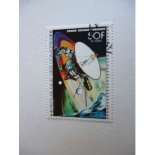 Timbre "Comores :Sonde Voyager-Uranus".
