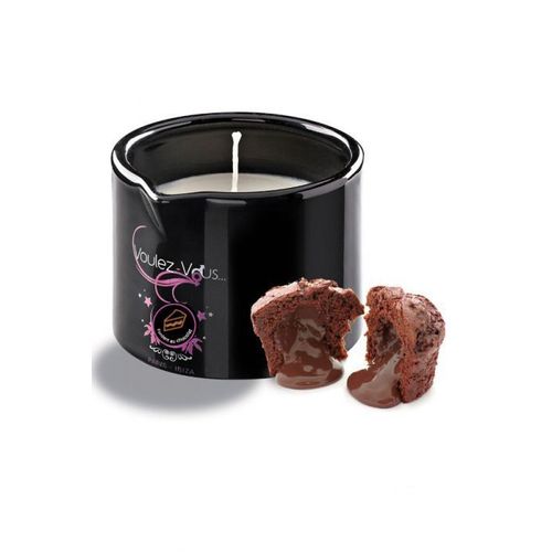 Bougie De Massage Gourmande "Allume-Moi" Voulez - Vous Fondant Au Chocolat 