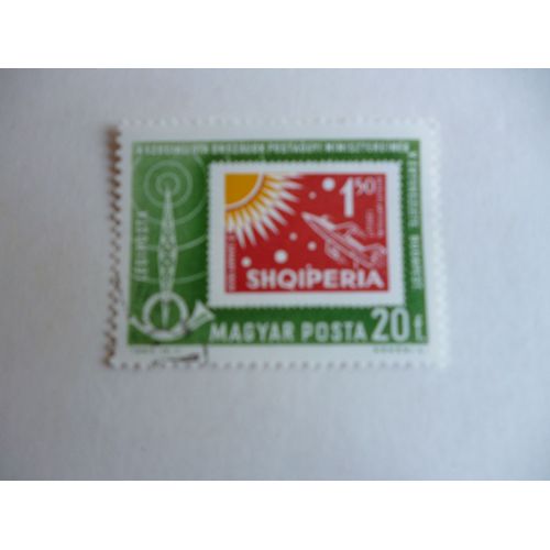 Timbre "Magyar Posta 1963 :Satellite Artificiel:2/1/1959".