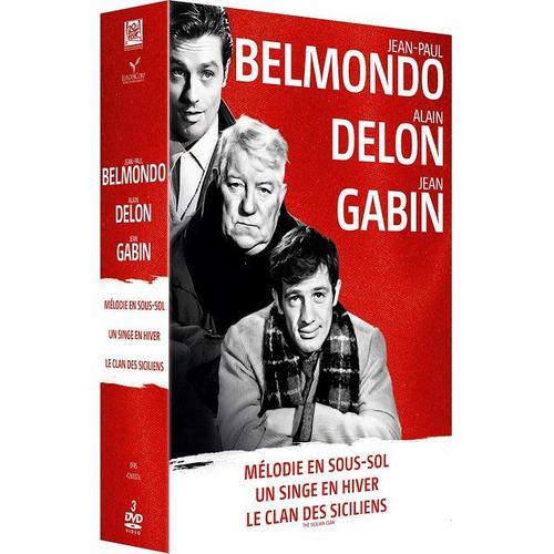 Belmondo-Delon-Gabin : Mélodie En Sous-Sol + Un Singe En Hiver + Le Clan Des Siciliens - Pack