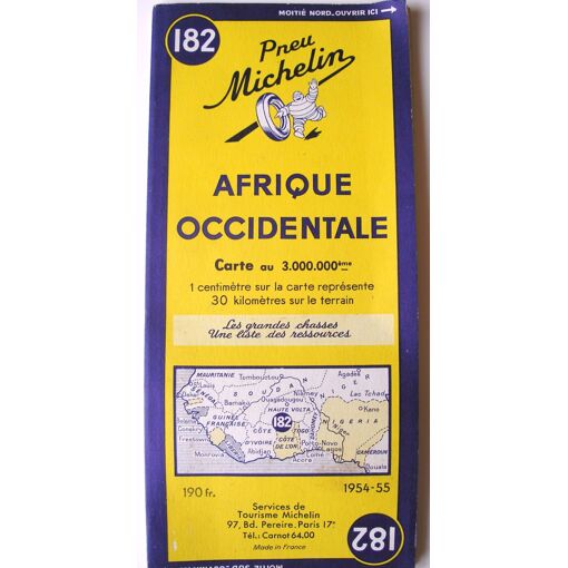 Rare Carte Michelin N 1 Afrique Occidentale Bassin Du Niger Annee 1954 Edition Jaune Rakuten