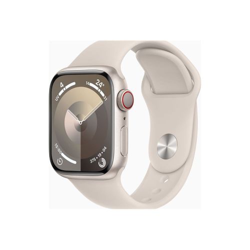 Apple Watch Series 9 Gps + Cellular - Boîtier Aluminium 41 Mm Lumière Stellaire - Bracelet M/L