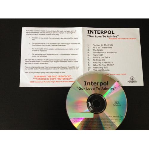 Interpol Our Love To Admire Cd Watermarké Spécial Presse