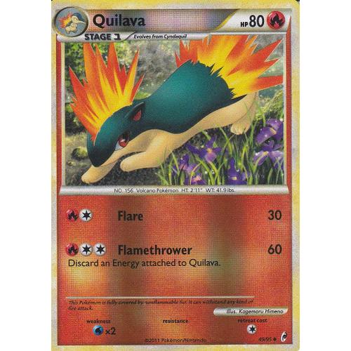 Carte Pokemon - Quilava ( Feurisson ) - 49/95 - Holo Reverse - Call Of Legends ( L'appel Des Legendes ) - Carte Anglaise -