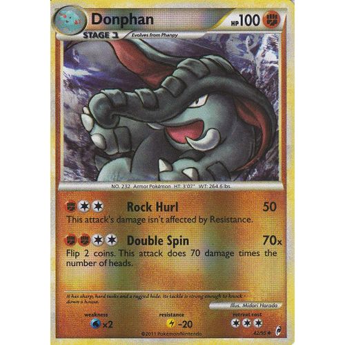 Carte Pokemon - Donphan - 42/95 - Holo Reverse - Call Of Legends ( L' Appel Des Legendes ) - Carte Anglaise -