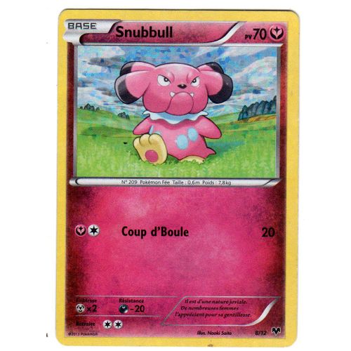 Carte Pokémon "Snubbull" Pv70 Holo 8/12