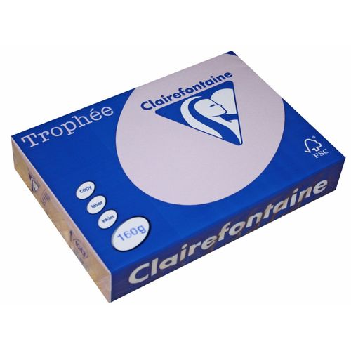Clairefontaine Lot de 5 Ramettes 250 Feuilles Papier 160g A4 LILA
