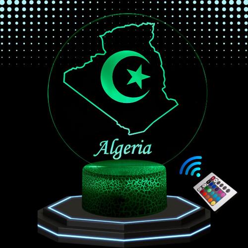 Lampe De Chevet 3d Led Pays Algérie, Veilleuse Changement De Couleurs, Lampe Tactile Bureau Et Chambre Enfant, Eclairage Ambiance Décoration De Maison 3d, Idée Cadeau Adulte Enfant Anniversaire