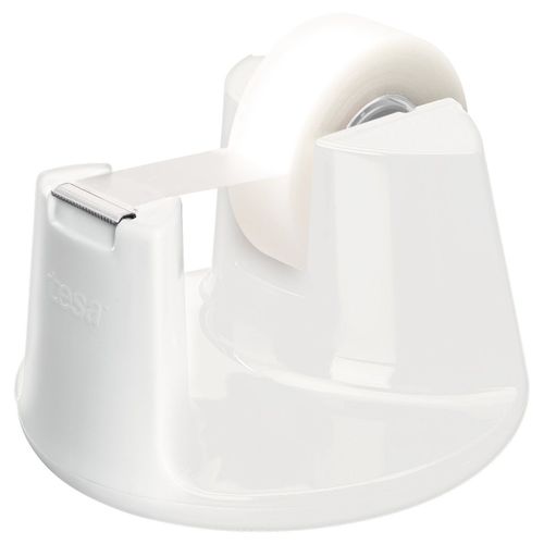 Tesa Easy Cut Compact Dérouleur Blanc Laqué + Rouleau Invisible 33 M X 19 Mm