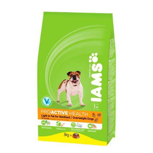 Croquettes Iams Proactive Light Pour Chiens Adultes 3 Kg