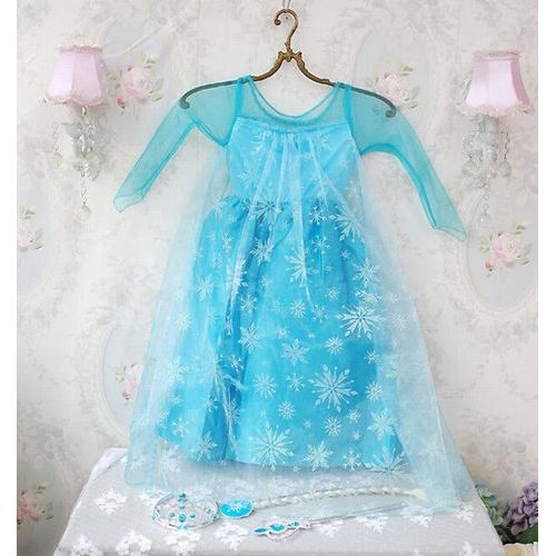 Robe Sans Accessoires Elsa La Reine Des Neiges Frozen Déguisement Costume Personnage Princesse  Adulte Enfant