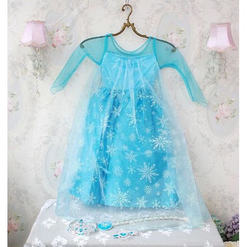 Robe Sans Accessoires Elsa La Reine Des Neiges Frozen Déguisement Costume Personnage Princesse  Adulte Enfant