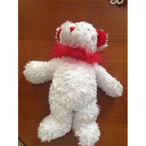 Ours Blanc Et Rouge Nounours