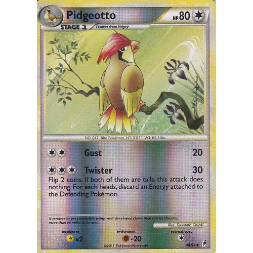 Carte Pokemon - Pidgeotto ( Roucoups ) - 48-95 - Holo Reverse - Call Of Legends ( L'appel Des Legendes ) - Carte Anglaise -