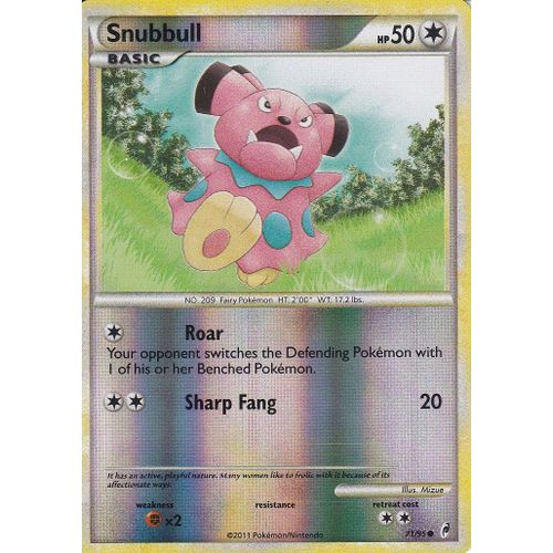 Carte Pokemon - Snubbull - 71-95 - Holo Reverse - Call Of Legends ( L'appel Des Legendes ) - Carte Anglaise -