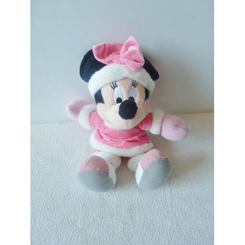 Doudou Poupée Peluche Minnie Rose Sport D'hiver Disney 26 Cm