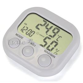 Lot de 4 mini thermomètres numériques de température, humidité,  thermomètre, hygromètre numérique, intérieur de température et d'humidité,  noir