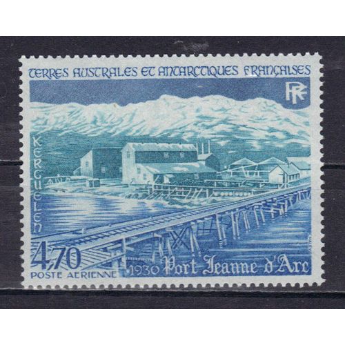 Terres Australes Et Antarctiques Francaises 1984 (Taaf) Poste Aerienne : Port Jeanne D'arc Aux Kerguelen : Construction De La Station En 1930 - Timbre 4 F. 70 Multicolore Neuf **