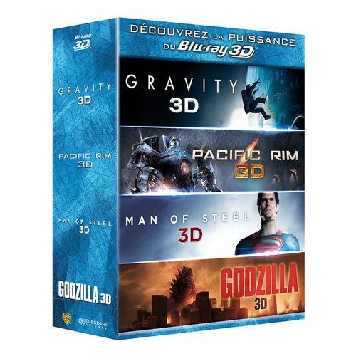 Gravity + Pacific Rim + Man Of Steel + Godzilla - Blu-Ray 3d + Blu-Ray 2d