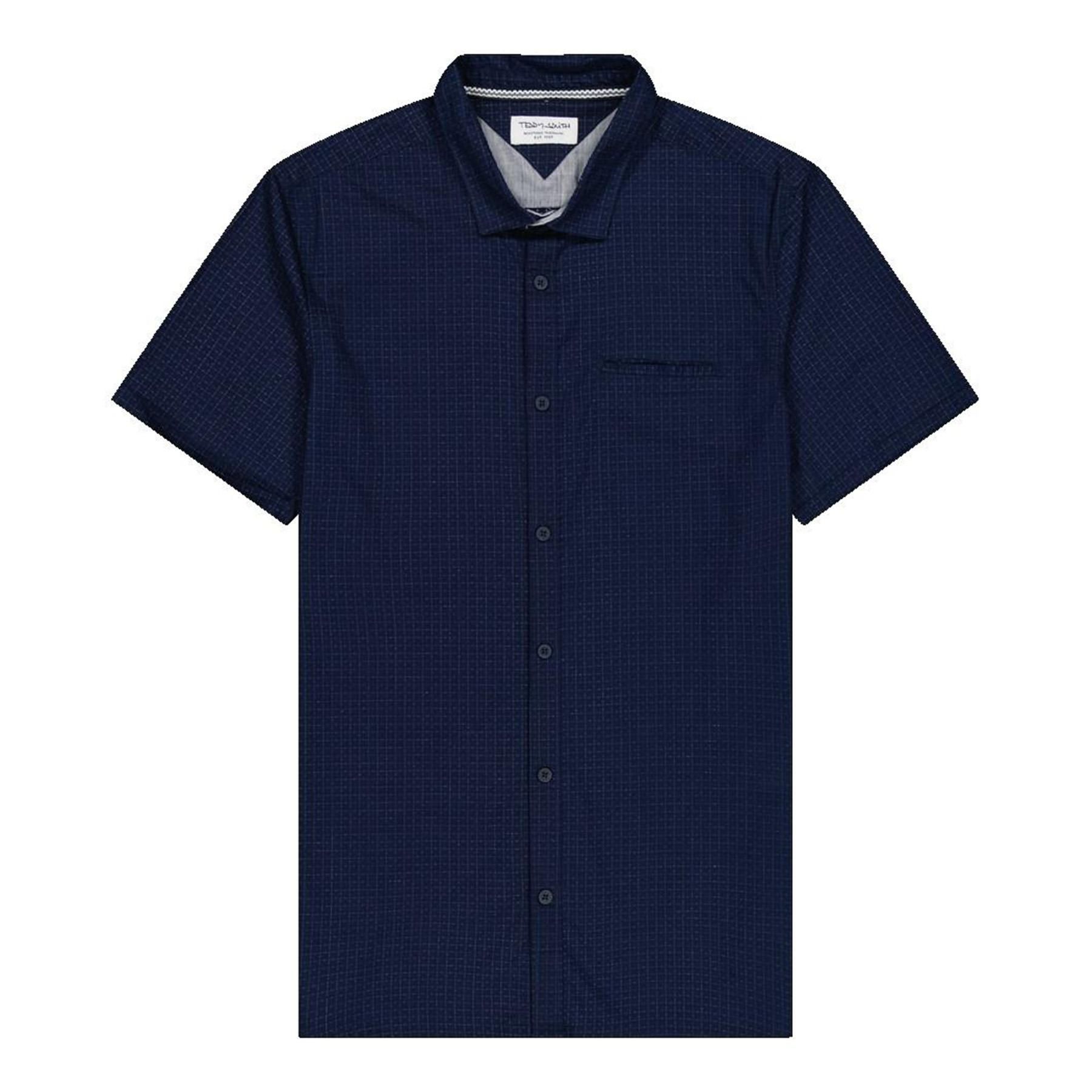 Chemise Manches Courtes Teddy Smith Cut Mc Bleu Marine