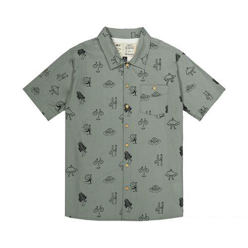 Chemise Manches Courtes Picture Mataikona Ss Shirt Art Lm01 Print Kaki