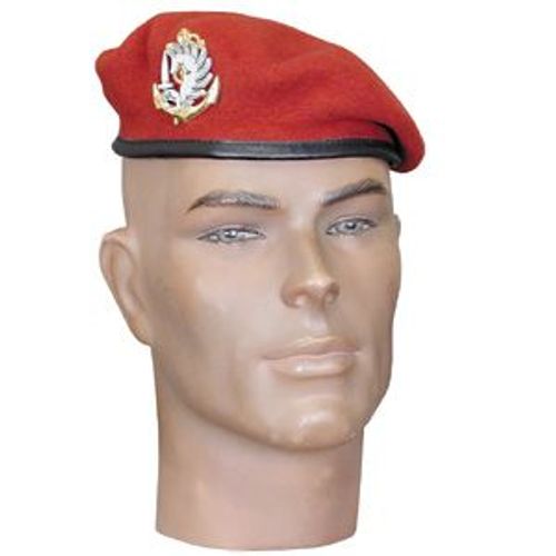 Béret Amarante Avec Insigne Tap Marine Rpima Rouge Troupes Aéro Portées Aéroportées Para Parachutiste Armée Militaire