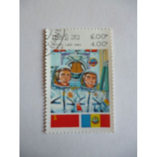 Timbre " Laos 1983 :Cosmonautes :14/6/1991".
