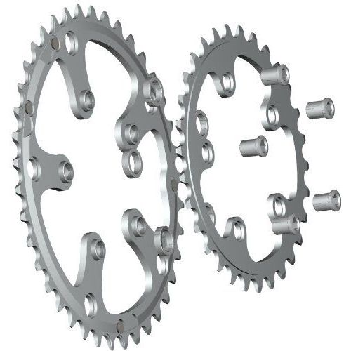 Stronglight Plateau De Pédalier 5 Branches 74pcd Argent Argent 24 T