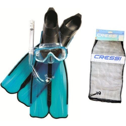 Cressi Rondinella Bag Ensemble De Plongée Avec Sac Aquamarine 41/42