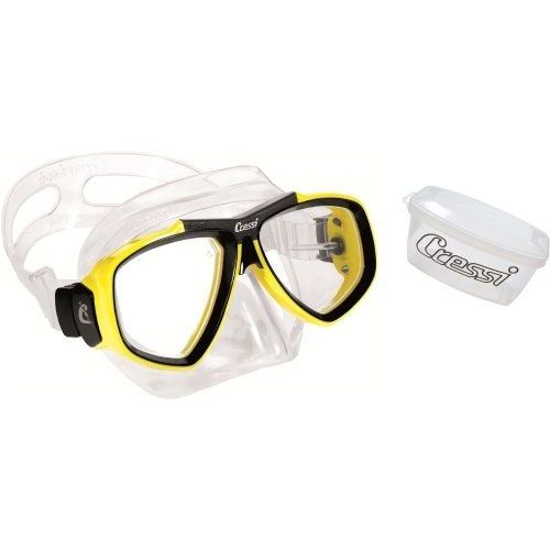 Cressi Masque De Plongée Focus Compatibles Verres Correcteurs Transparent/Jaune