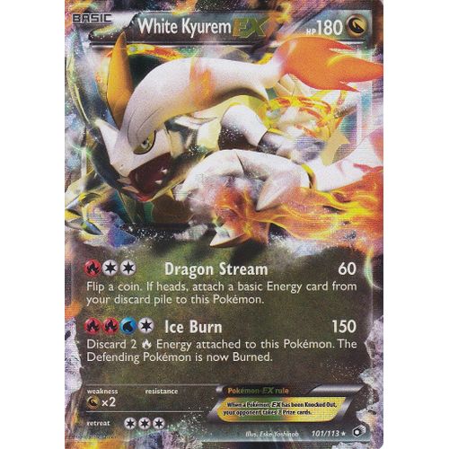 Carte Pokemon - Kyurem Ex - 101/113 - Ultra Rare - Legendary Treasures - Carte Anglaise -