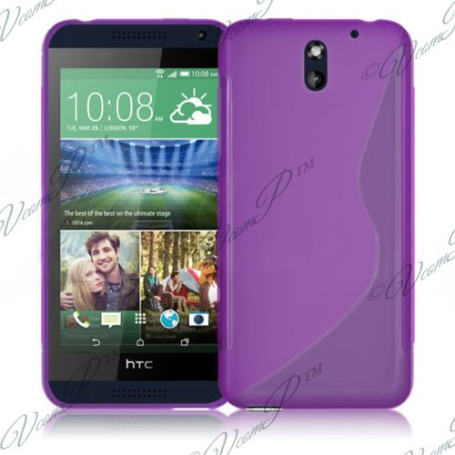 Coque Silicone Pour Htc Desire 610 Gel Motif S Au Dos - Violet