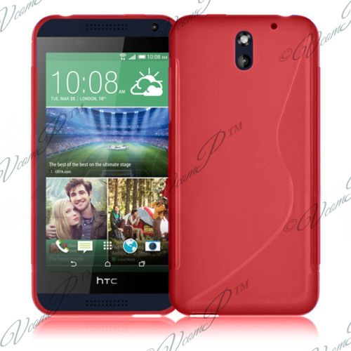 Coque Silicone Pour Htc Desire 610 Gel Motif S Au Dos - Rouge