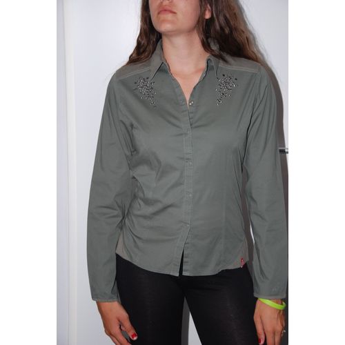 Chemise Vert Kaki Esprit