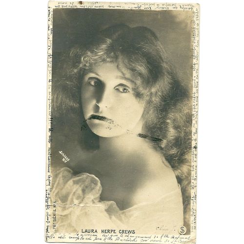Carte Postale Ancienne, France, Artiste " Laura Herpe Crews ", Buste Style Ingénue