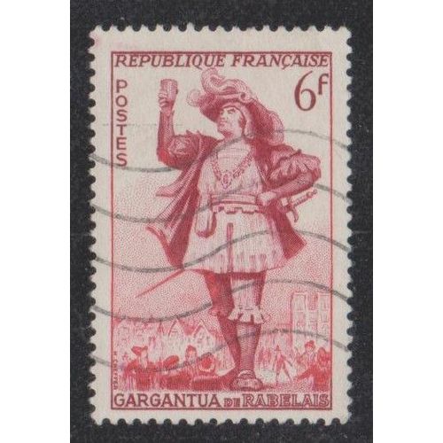 Timbre N°943 Y&t 6,0 F Rose-Rouge Et Lilas Théâtre Français Gargantua