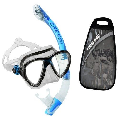 Cressi Sub S.P.A. Big Eyes Evolution & Kappa Ultra Dry Combo Set De Snorkeling Bleu