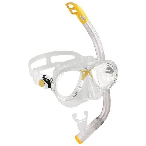 Cressi Sub S.P.A. Marea Vip Jr Set De Masque + Tuba Plongée Enfant Transparent/Jaune