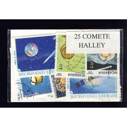 Comete De Haley 25 Timbres Differents Tous Pays