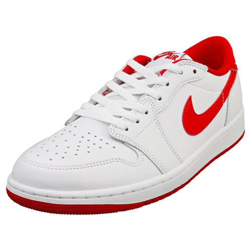 Nike Air Jordan 1 Retro Low Og Baskets Blanc Rouge