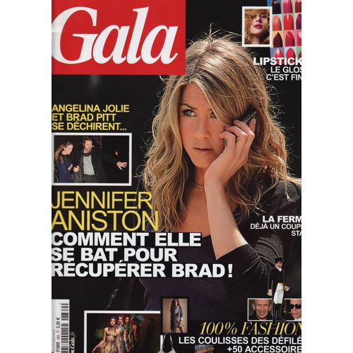 Gala / 03-02-2010 N°869 : Jennifer Aniston / Brad Pitt (4p) - David Charvet (1p) Marilyn Monroe (1p)