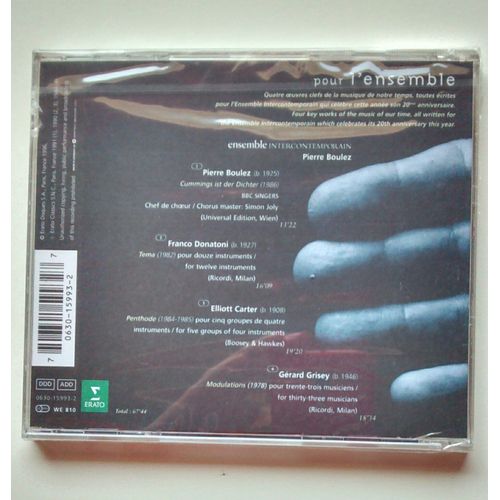 Pour L'ensemble : Boulez, Donatoni, Garter, Grisey Ens. Intercontemporain