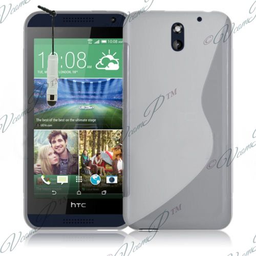 Coque Silicone Pour Htc Desire 610 Gel Motif S Au Dos - Transparent + Mini Stylet